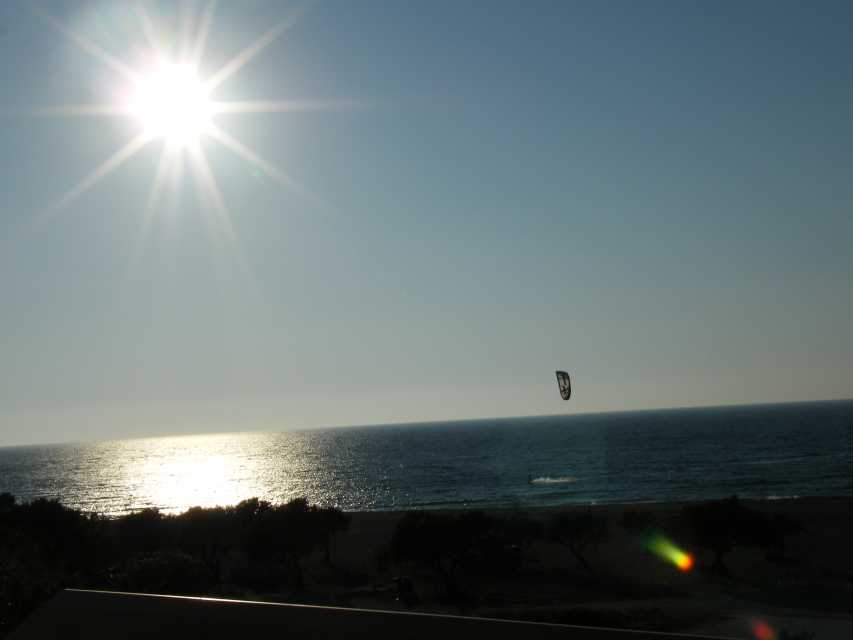 Blick vom Balkon auf den Spot Blick vom Balkon auf den Spot